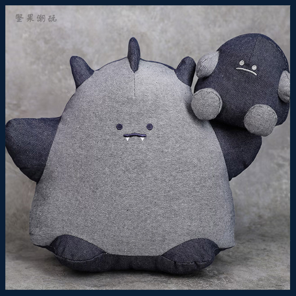 POPMART泡泡玛特 roar yuki双色牛仔拼接毛绒公仔玩具 节日礼物