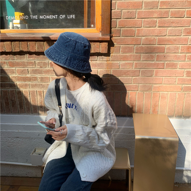 Real price niche design sense of knitted twist sweater coat with thickened base for women's winter wear