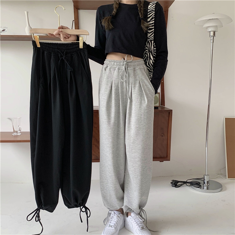 New High Waist Sports wide leg legged legged pants for women in autumn