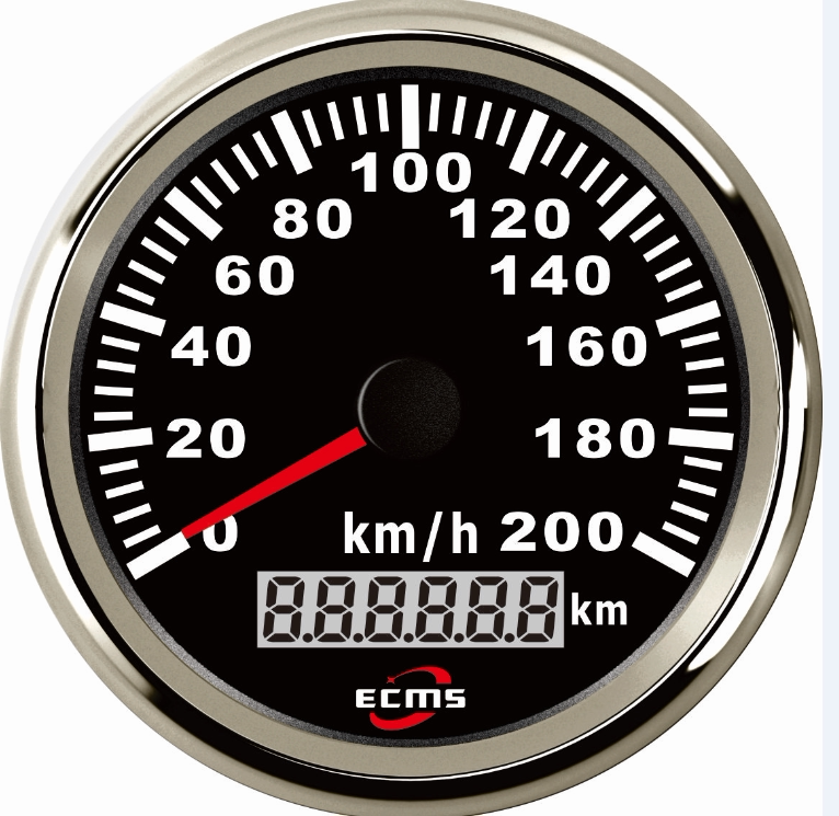 gps时速表码表房车游艇快艇船12v24v速度表带背景灯无需传感器