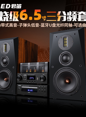 JUED君笛 S306发烧胆机组合音响三分频6.5寸hifi书架音箱家用套装