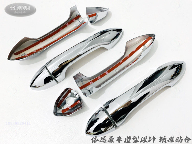 치타 CS10 외부 핸들 커버에 적합 밝은 스트립 CS10 도어 그릇 스티커 전기 도금 크롬 도어 핸들 수정 장식 스팽글 프레임