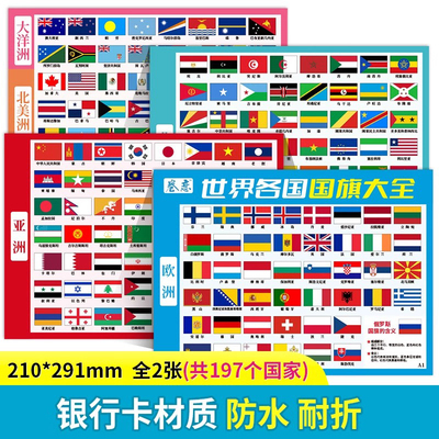 全2张国旗大百科世界各国国旗大全书童大百科关于各个国家国旗国徽书认识国旗小百科国家地理科普