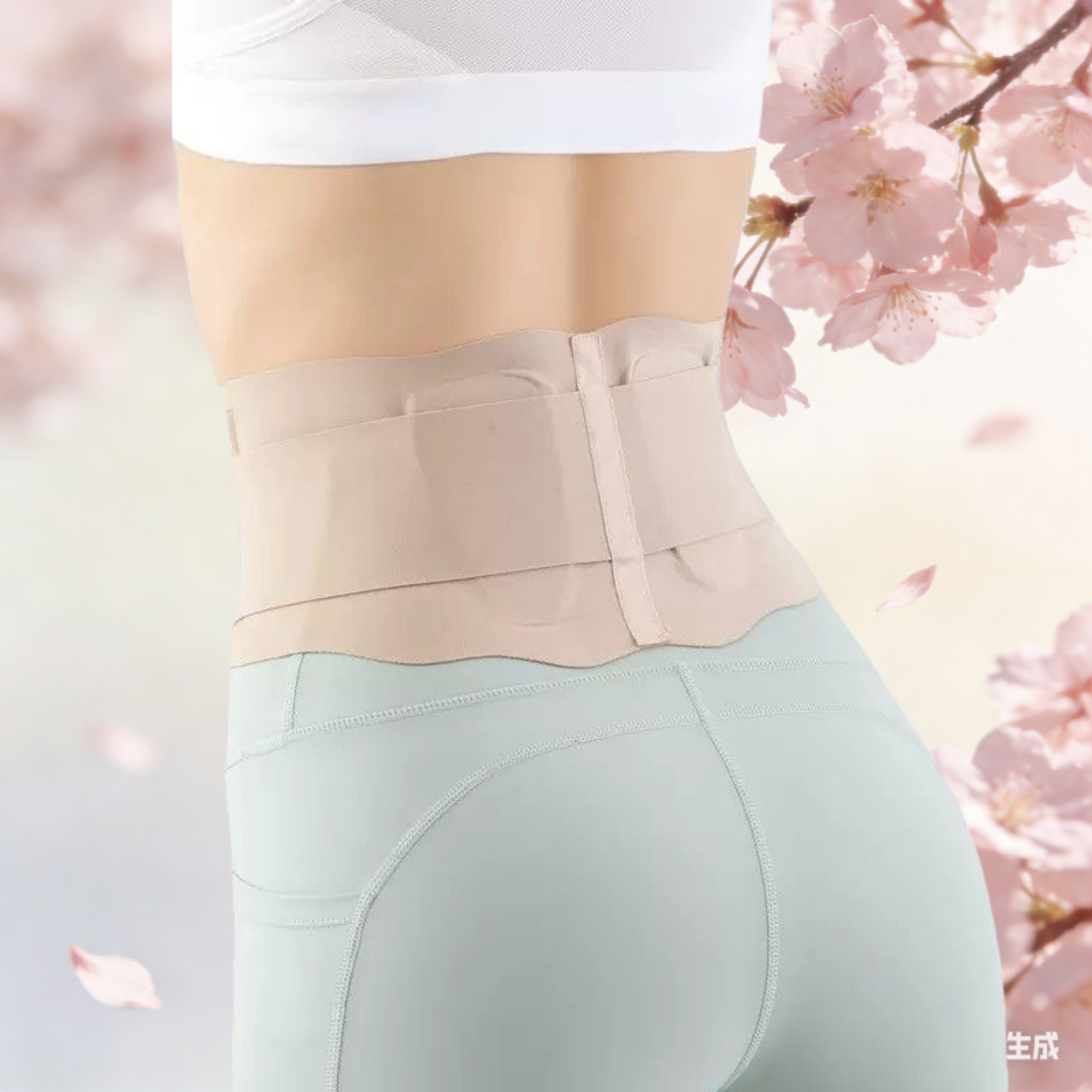 日本进口百傲鲨窄款护腰带腰部支撑贴身透气夏季隐形女士专用腰封