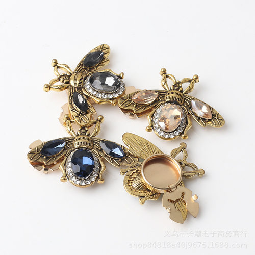 button cover蜜蜂镶钻纽扣套合金宝石袖扣衬衫服饰纽扣装饰扣