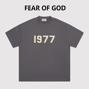 FEAR OF GOD复线ESSENTIALS短袖1977高街宽松男女情侣圆领T恤
