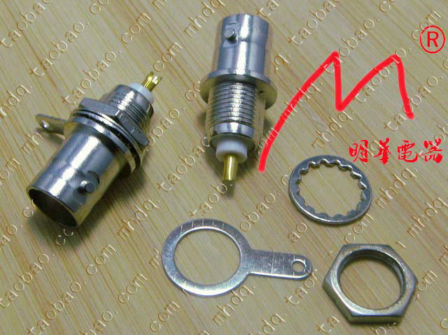 Q9 母座子 铜针镀金 监控 视频线 bnc 母头4件套