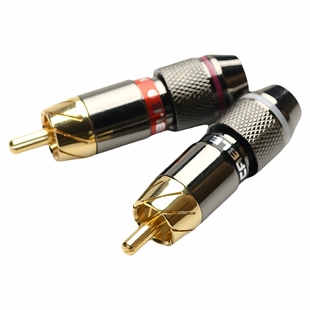 拧螺丝 吉诚免焊接 自紧 莲花头 rca接头 全铜芯子