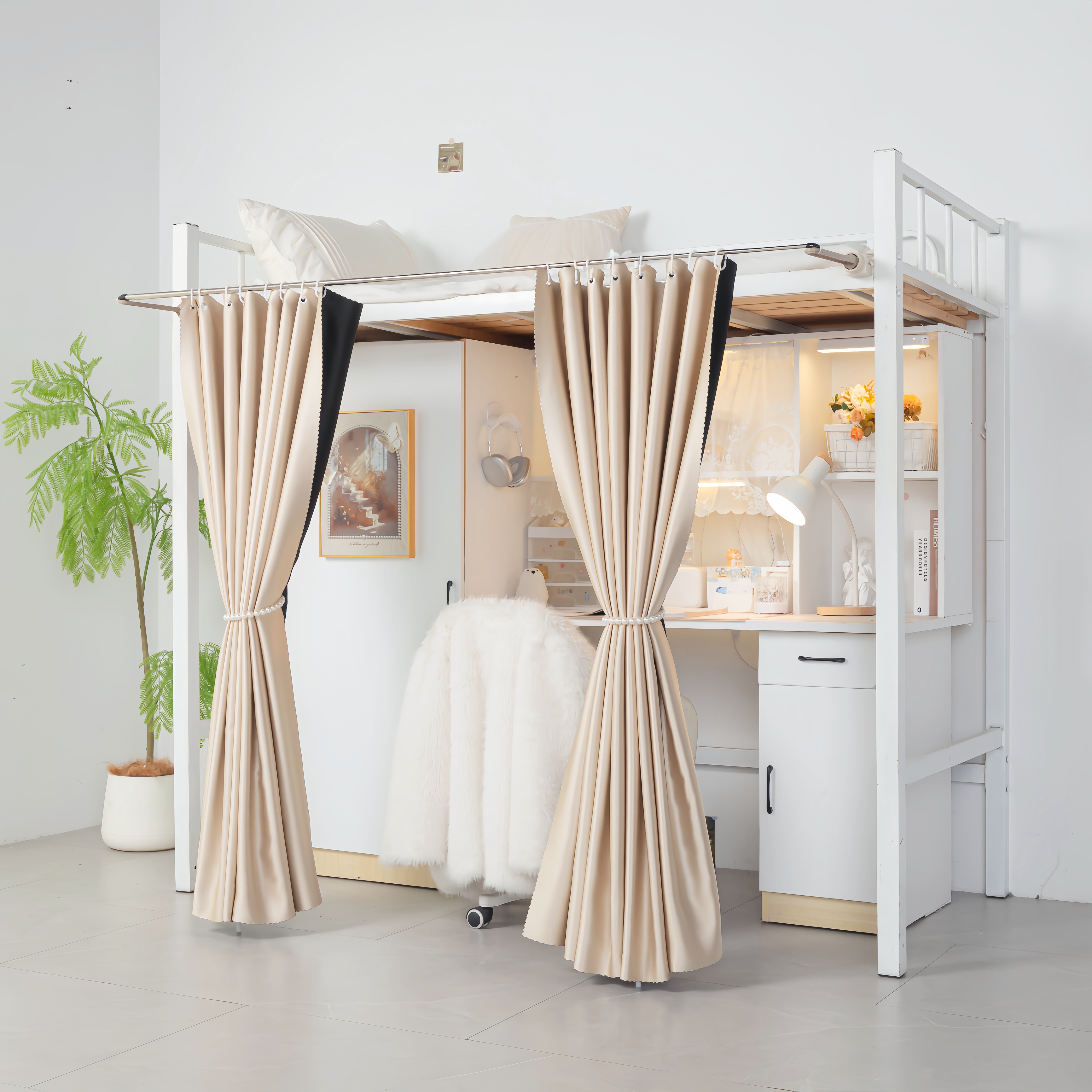 大学生宿舍外扩桌帘上床下桌遮光围帘寝室隐私遮挡帘U型伸缩支架,床上用品,蚊帐,淘宝优惠券,粉丝福利购,淘宝优惠卷