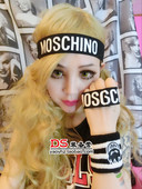 韩版 运动弹力头箍夜店酒吧男女字母宽头套头带DS演出嘻哈街舞发带