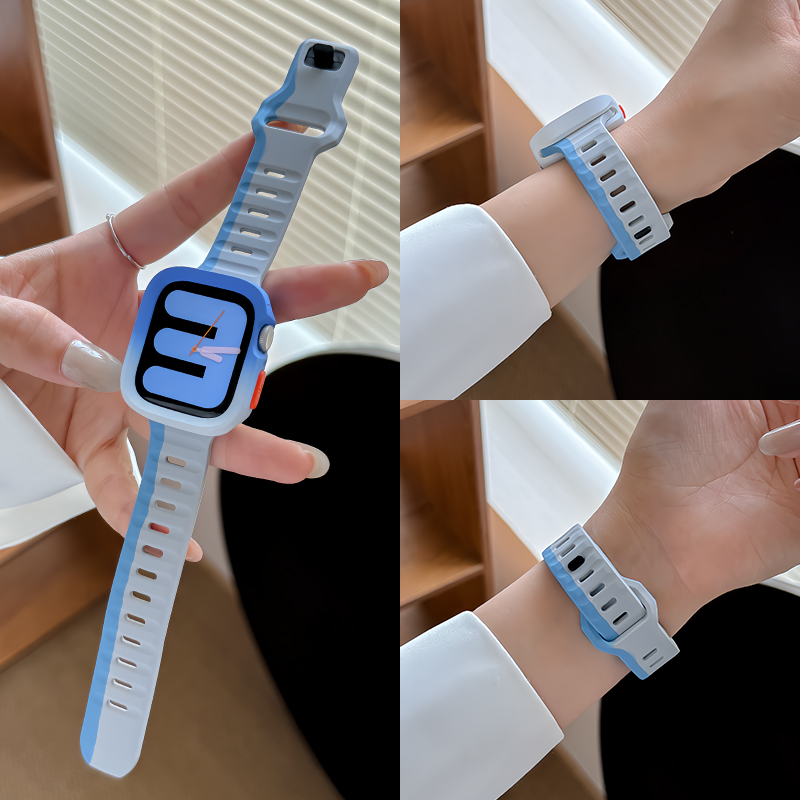 S9液态硅胶渐变运动新款表带