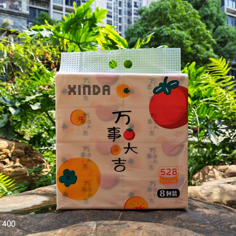 信达万事大吉抽取式面巾纸140*170mm家用餐巾纸实惠400张纸巾