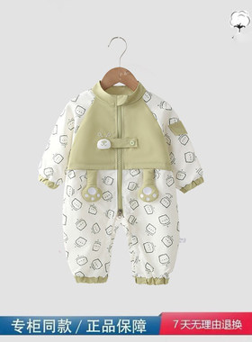 品牌撤柜清仓特价婴幼儿冲锋衣连体衣春秋季男宝宝满月百天衣服