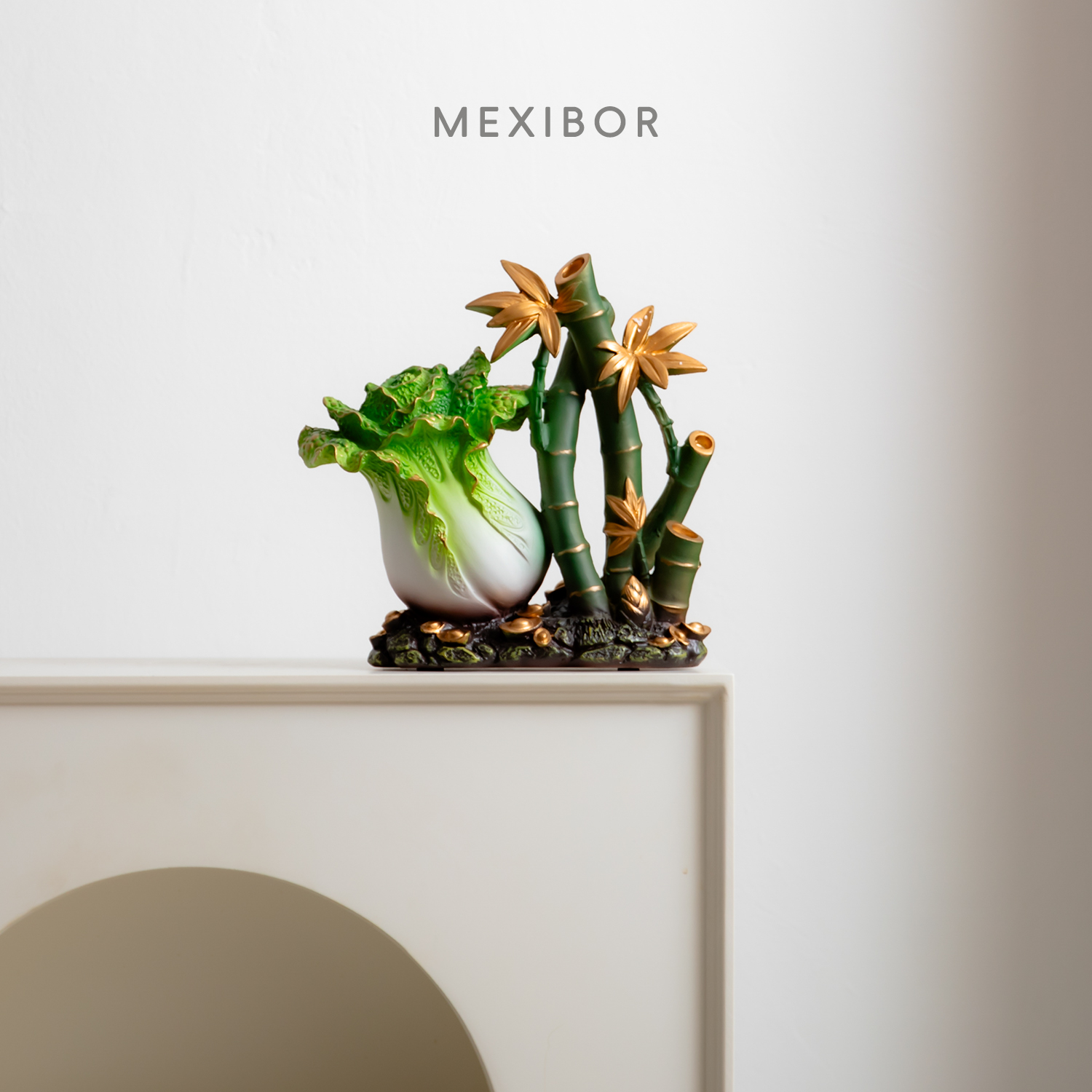 百财聚来节节高升树脂摆件