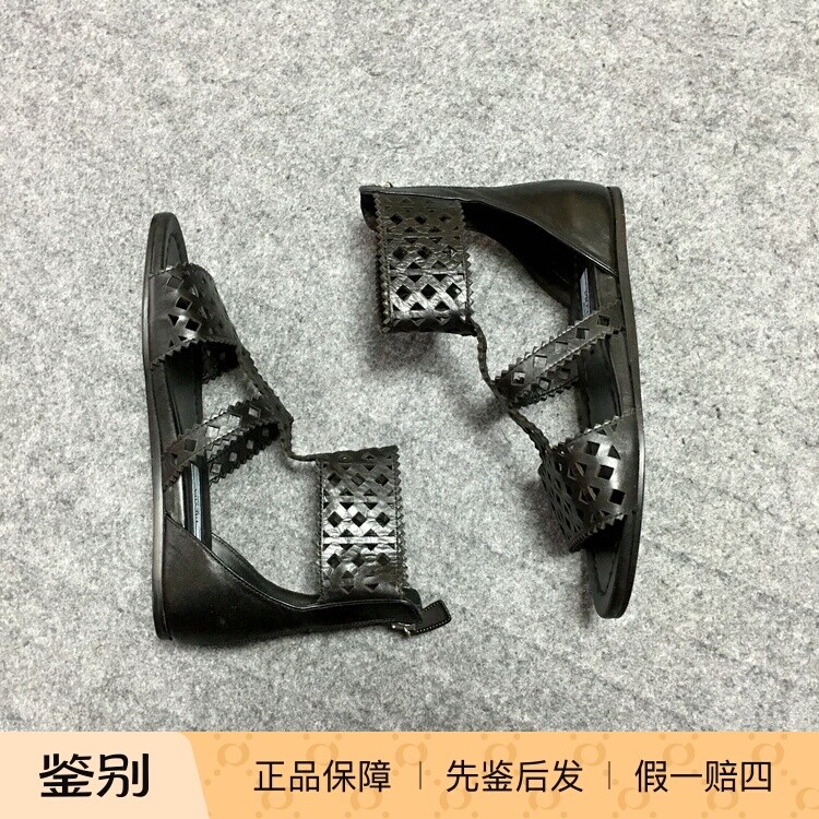 PRADA美国软皮高帮及踝罗马凉鞋