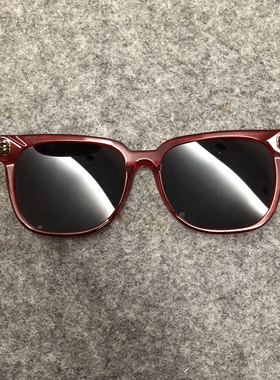 墨镜英国红色透明方框太阳眼镜