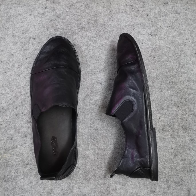 美国黑色平底圆头套脚休闲鞋