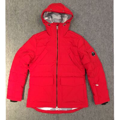 美国连帽中长款保暖鹅绒外套