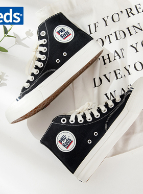 KEDS2022年情侣款高帮帆布鞋休闲鞋百搭潮流圆头系带男女款小白鞋