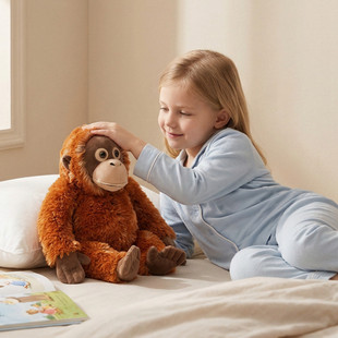 仿真大猩猩毛绒玩具红毛猴子公仔黑金刚布娃娃吗喽玩偶动物园同款