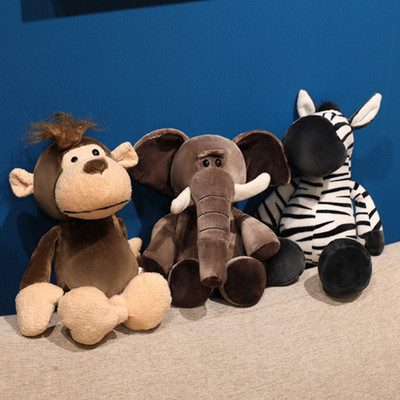森林动物公仔长颈鹿毛绒玩具大象