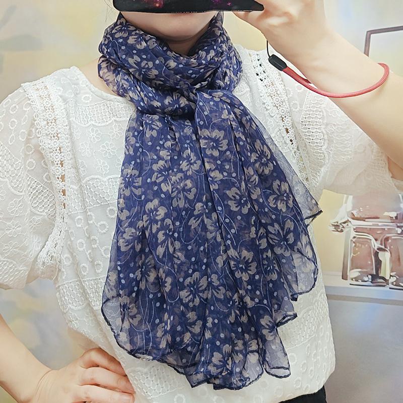 真丝丝巾女2025新款春秋季柔软透气围巾百搭披肩桑蚕丝薄款长纱巾