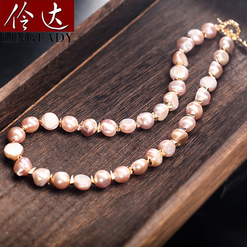 伶达项链淡水珍珠高级感项链轻奢小众气质锁骨链送圣诞礼物