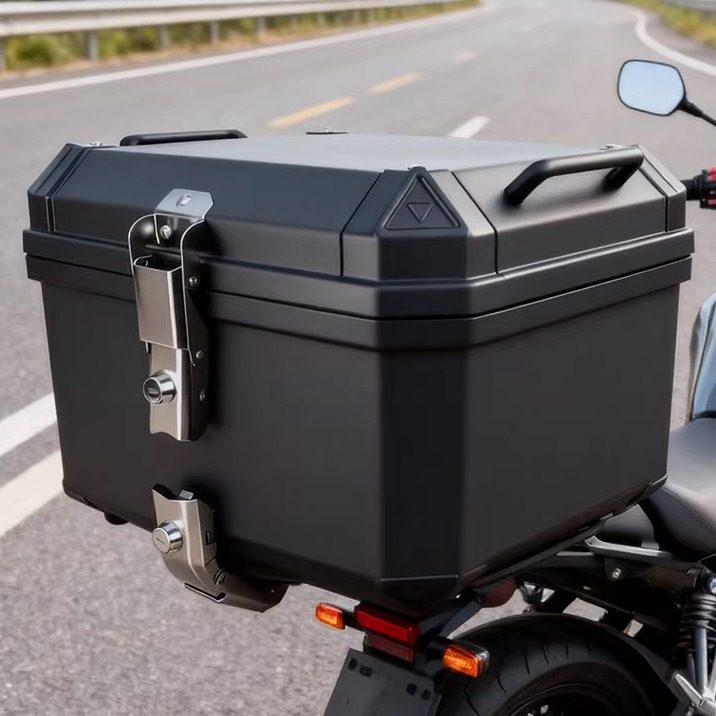 摩托车后尾箱加大双锁通用踏板车后备箱通用外卖非铝合金方箱快拆