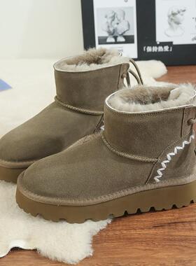 雪地靴加厚保暖羊毛防滑短筒
