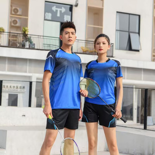 极速跨境外贸乒乓球网球衣速干羽毛球服男女运动衣服套装单位