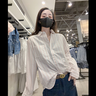 Calvin Klein CK女士时尚休闲舒适显瘦宽松版长袖衬衫CW747