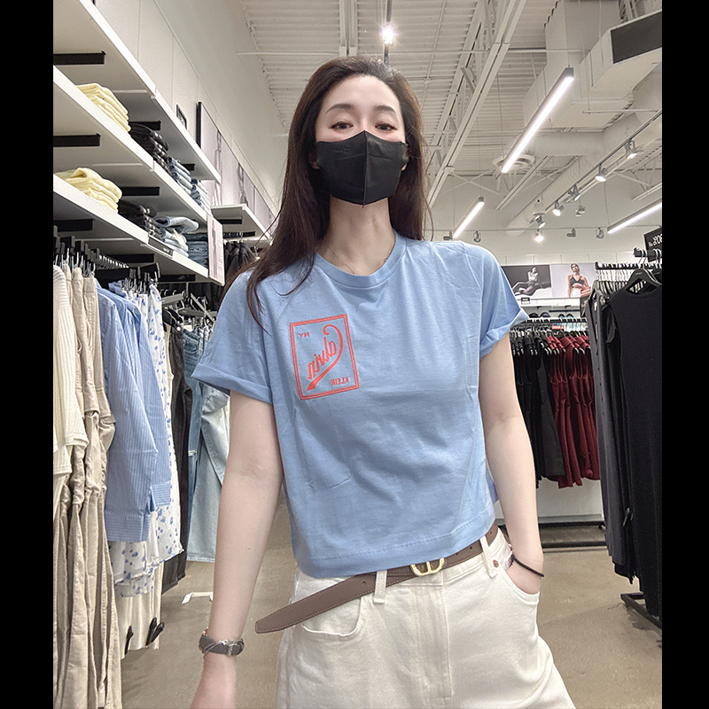 CK女士舒适短版时尚休闲短袖T恤