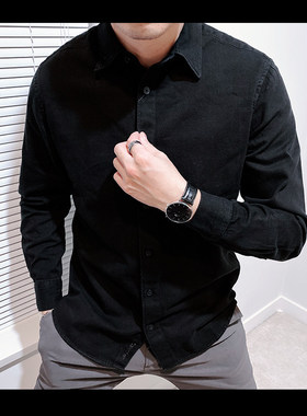 Calvin Klein CK男春季新款时尚休闲加厚微磨毛长袖衬衫CM1-22