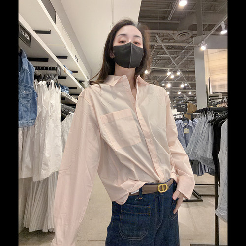 CK女士长袖衬衫宽松款