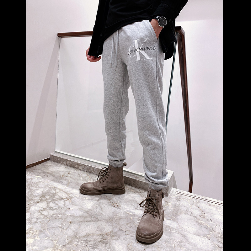 Calvin Klein/ck男士春季新款印花休闲宽松卫裤长裤抓绒CM7-28-3
