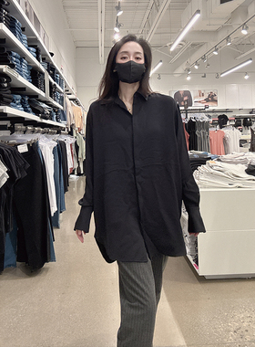 Calvin Klein CK女士秋季新款宽松柔软百搭休闲长袖衬衫衬衣CW252