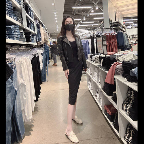 CK女士新款高腰气质半身裙