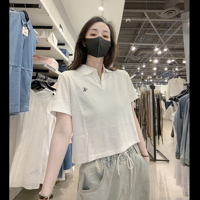 CK女士宽松版短袖polo衫