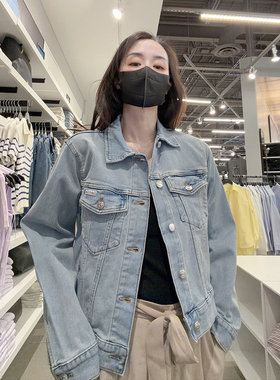 CK Calvin Klein女士新款潮流宽松版显瘦纽扣牛仔服夹克外套CW647