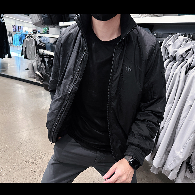 CK男士立领保暖防风防水棉服外套