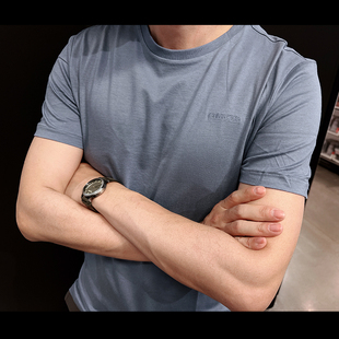 时尚 CK男士 休闲圆领短袖 T恤修身 Calvin 透气凉感CM3 Klein