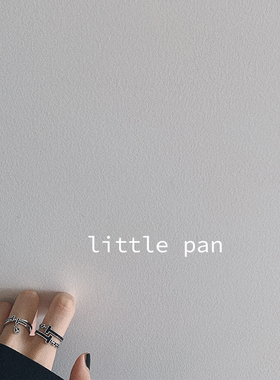 字母吊坠925纯银韩国ins极简戒指