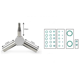 自行车出气阀拆卸工具多功能车胎进气阀钥匙三角扳手送气密O圈