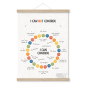 儿童心理学装 事海报平静心理健康治愈系挂画 饰画英文我可以控制