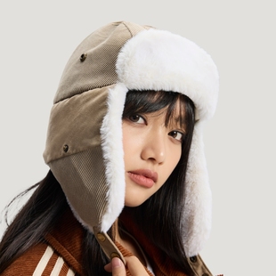 Adidas阿迪达斯新年款 保暖毛绒运动飞行员护耳帽人造毛冬帽KS8258