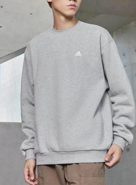 Adidas阿迪达斯王安宇同款新款男女同款情侣款圆领套头卫衣IV7599