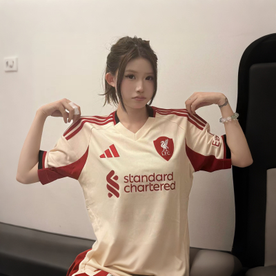 Adidas阿迪达斯2526赛季利物浦客场球员版足球运动短袖JV6488