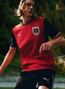 Puma彪马26年美加墨世界杯奥地利国家队主场球迷版短袖球衣783200