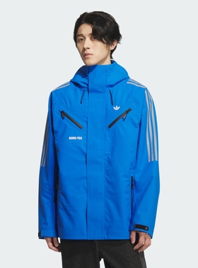 Adidas阿迪达斯防水防风透湿排汗直面风雨运动连帽夹克外套KA3941