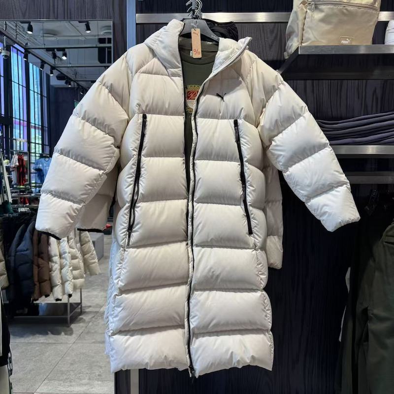 彪马男子连帽长款羽绒服外套保暖